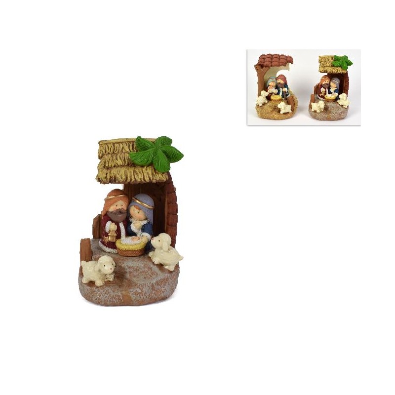 ---NATIVITA' BAMBINI CAPANNA 12cm-2sogg [9011192-00.jpg]