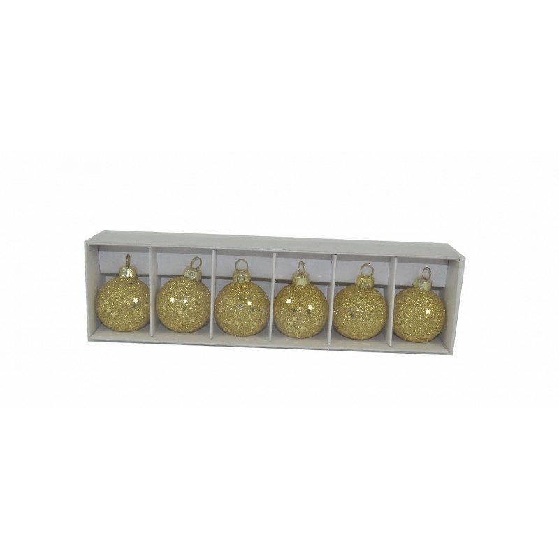 BOX 6 SFERE ORO GLITTER 4cm SEGNAPOSTO [9011152-00.jpg]