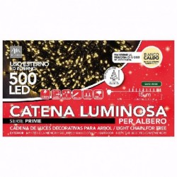 ---FILO 500 LUCI LED BIANCO CALDO 8 GIOC USO ESTERNO/INTERNO FILO VERDE 20mt Tot. [9901044-00.jpg]