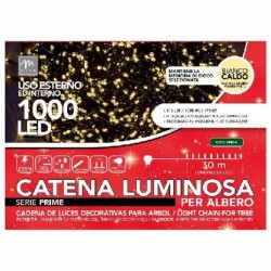 FILO 1000 LUCI LED BIANCO CALDO 8 GIOCHI USO ESTERNO FILO VERDE 30mt+3mt [9901046-00.jpg]