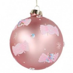 SFERA VETRO CARAMELLE ROSA d10cm [9010068-00.jpg]