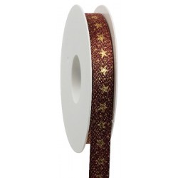 NASTRO COTONE BORDO	 STELLE ORO 15x20mt [2702401-00.jpg]