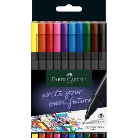 FABER CASTELL FINEPEN GRIP 0,4mm 10pz [1211501-00.jpg]