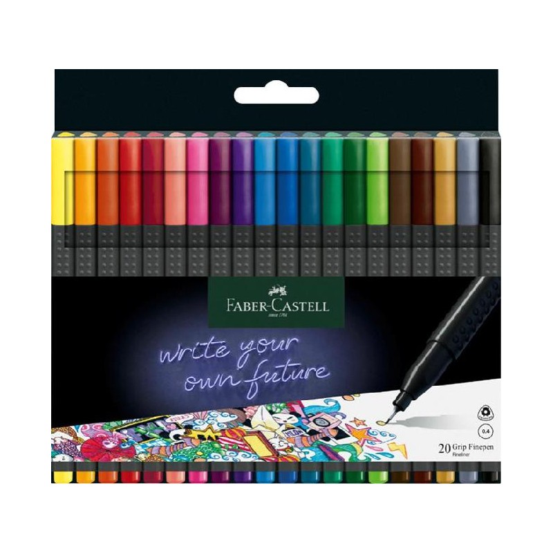 FABER CASTELL FINEPEN GRIP 0,4mm 20pz [1211502-00.jpg]