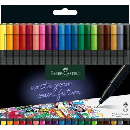 FABER CASTELL FINEPEN GRIP 0,4mm 20pz [1211502-00.jpg]