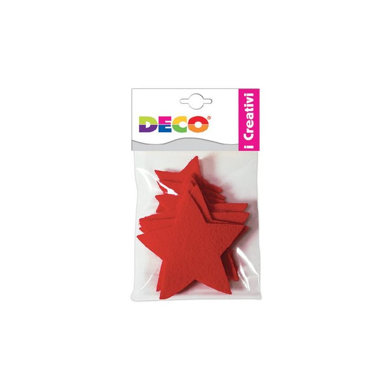 STELLE FELTRO da 4 a 8cm 8pz-ROSSO/VERDE [8190702-00.jpg]