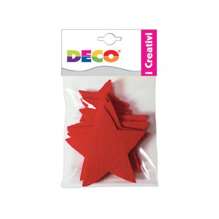 STELLE FELTRO da 4 a 8cm 8pz-ROSSO/VERDE [8190702-00.jpg]
