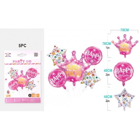 SET 5 FOIL COMPLEANNO PRINCESS [8420185-00.jpg]