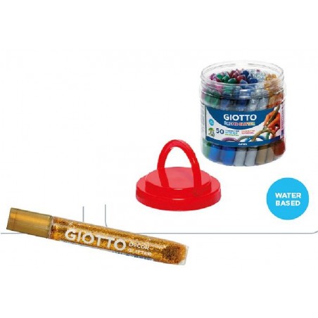 GIOTTO GLITTERglue 10,5ml bar.50pz Ass. [FILA545000-00.jpg]