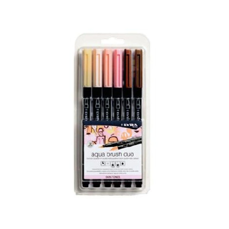 LYRA AQUA BRUSH DUO 6pz SKIN TONES [FILAL6521062-00.jpg]