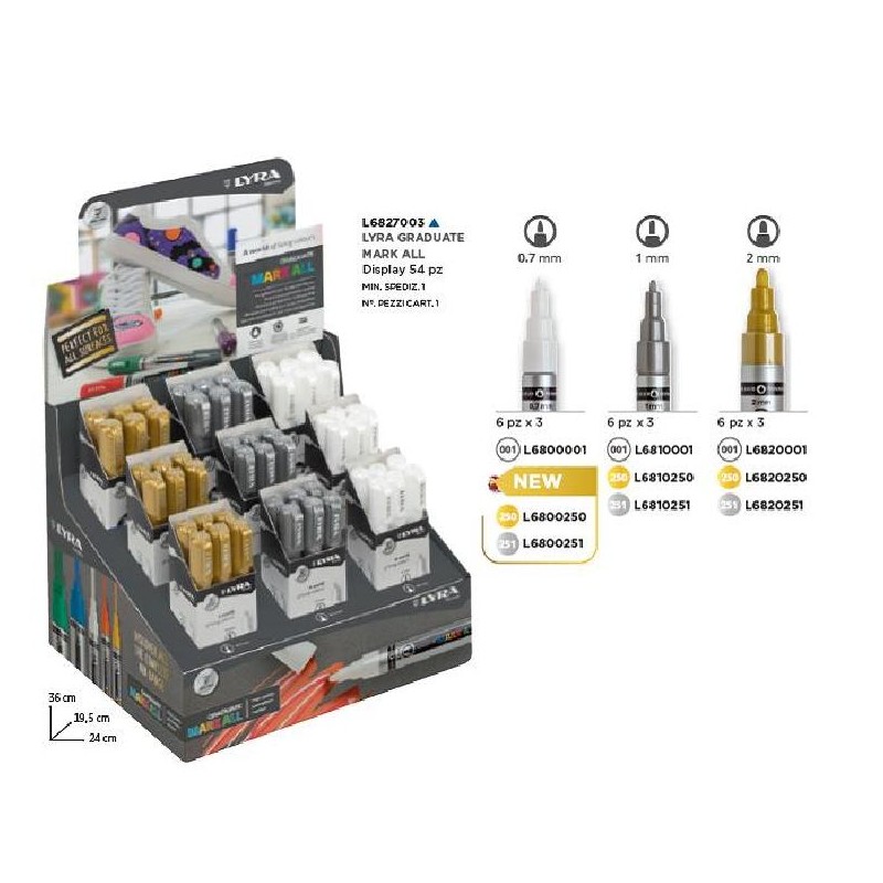 TRATTO MARK ALL Esp.54pz ORO/ARG/BIANCO [FILAL6827003-00.jpg]