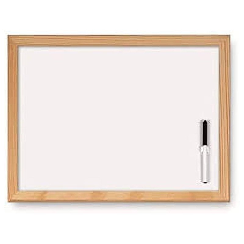 ---LAVAGNA BIANCA CORNICE LEGNO 30x40 [3010040-00.jpg]