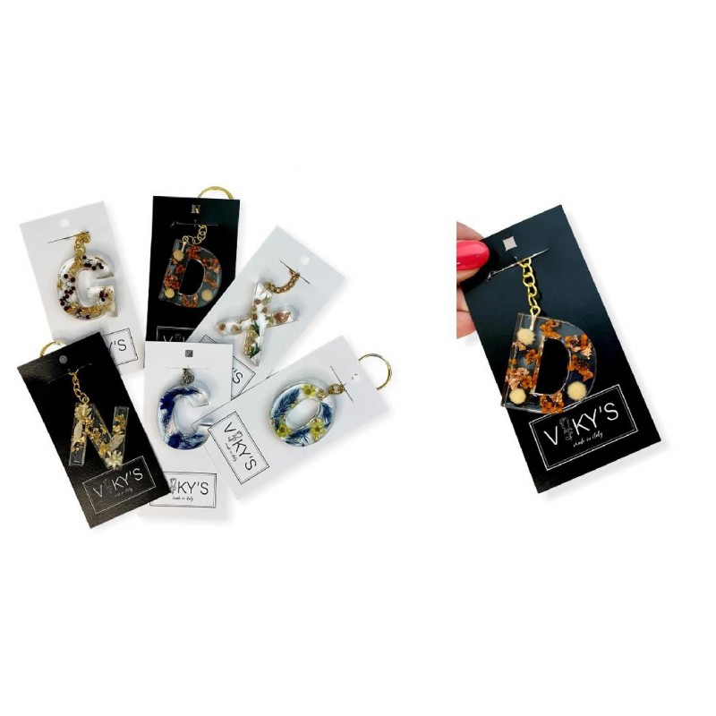 PORTACHIAVI LETTERA FIORI ESSICCATI [0130519-00.jpg]