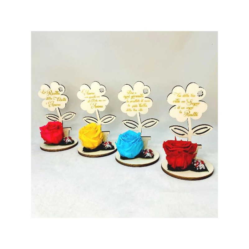 ---QUADRIFOGLIO legno 9X19 CON ROSA,FRAS E COCCINELLA .CONFEZIONE REGALO [0130513-00.jpg]