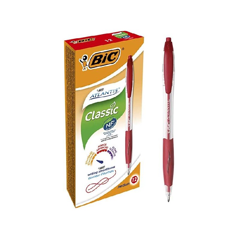 BIC ATLANTIS CLASSIC REFRESH 12pz ROSSO [1160984-00.jpg]