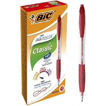 BIC ATLANTIS CLASSIC REFRESH 12pz ROSSO [1160984-00.jpg]