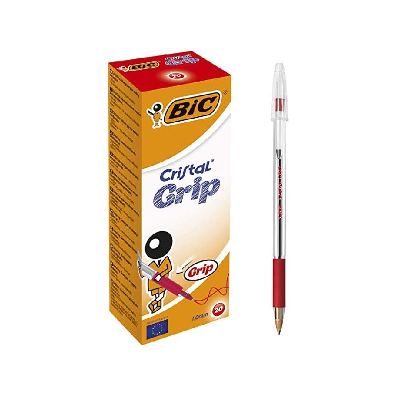 BIC CRISTALGRIP 20pz ROSSO [1161880-00.jpg]
