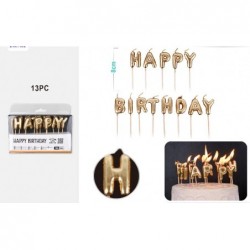 CANDELE 8cm -HAPPY BIRTHDAY FOIL ORO [8400928-00.jpg]