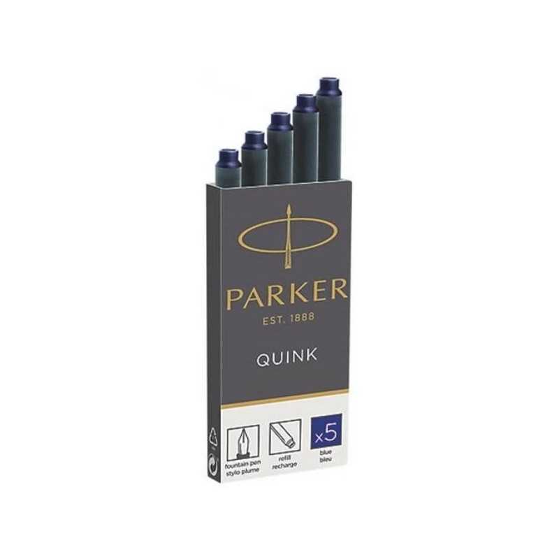 CARTUCCIA PARKER-STYLO STD 5pz NERO [1200460-00.jpg]