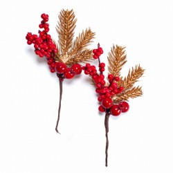 ---PICK PINO BACCHE ROSSE 13cm