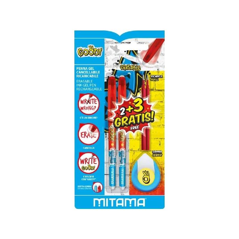 mitama 2PENNE Cancell.ROSSO GOODY+2refil Rosso Omaggio+1 Gomma Omaggio [1172780-00.jpg]