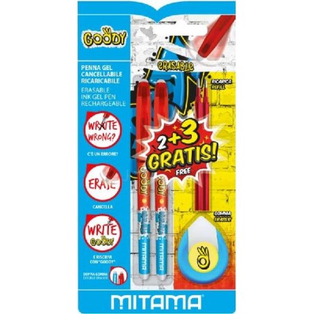 mitama 2PENNE Cancell.ROSSO GOODY+2refil Rosso Omaggio+1 Gomma Omaggio [1172780-00.jpg]