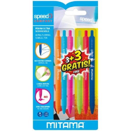 mitama 6 PENNE GEL TOUCH FLUO 3+3 [1189501-00.jpg]