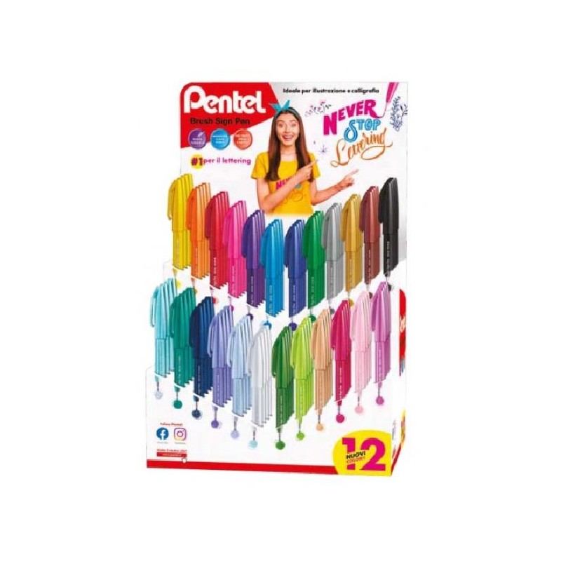 PENTEL BRUSH SIGN PEN esp.126pz Ass. [1216001-00.jpg]