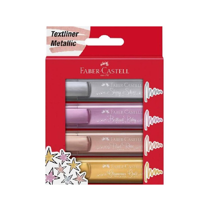 FABER CASTELL EVIDENZIATORI 4pz METALLIC [1238004-00.jpg]