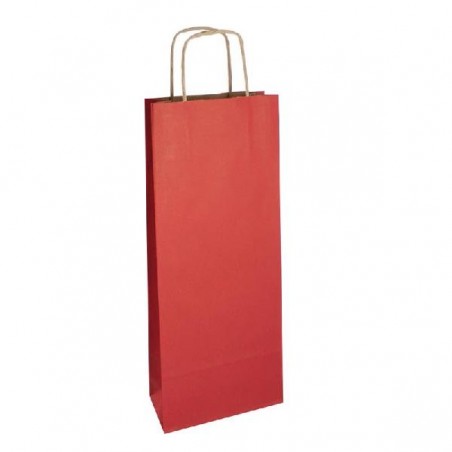 SHOPPER IN CARTA cm14x9x40  ROSSO-25pz PER VINO [2630603-00.jpg]