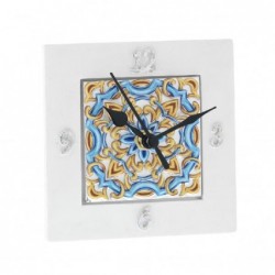 OROLOGIO MAIOLICA BLU 10x10cm [0140214-00.jpg]