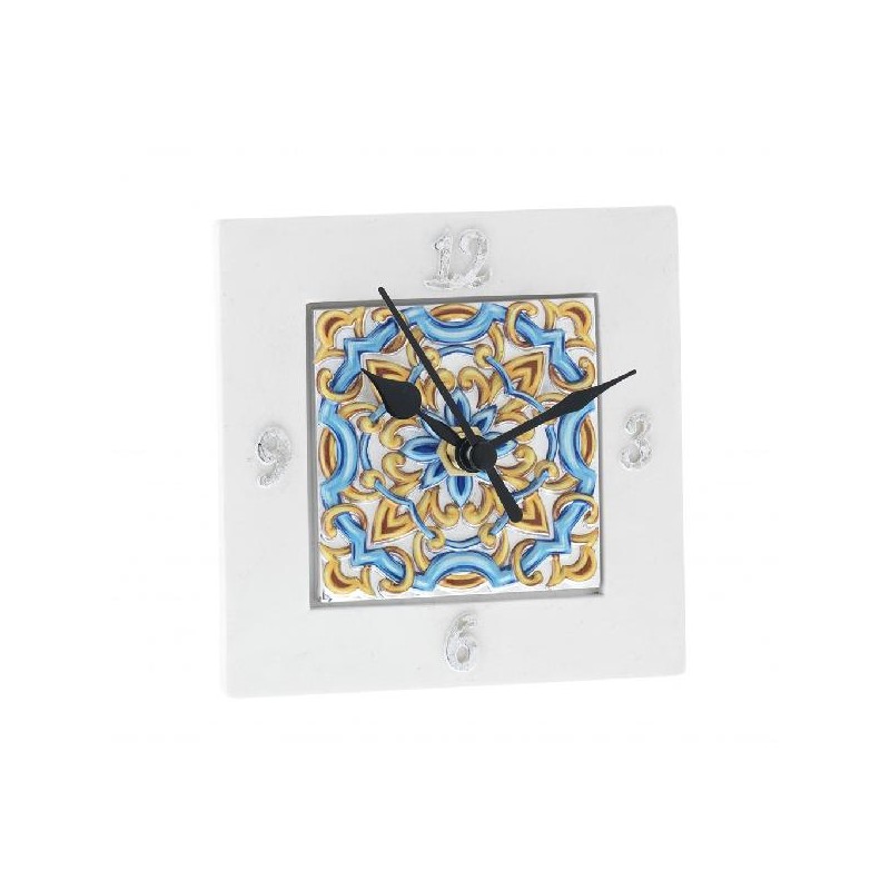 OROLOGIO MAIOLICA BLU 10x10cm [0140214-00.jpg]