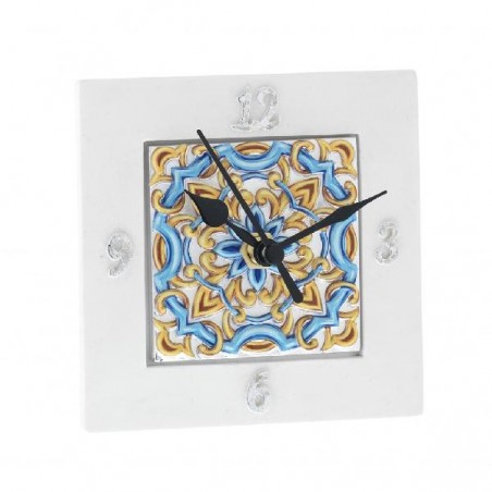 OROLOGIO MAIOLICA BLU 10x10cm [0140214-00.jpg]