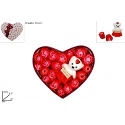 ---SCATOLA CUORE CON ROSE E...