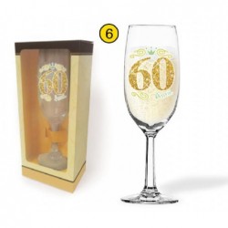 FLUTE GLITTER 60 ANNI CON SCATOLA [8400060-00.jpg]