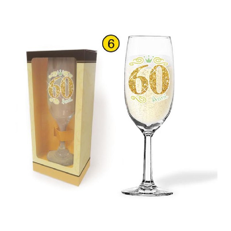 FLUTE GLITTER 60 ANNI CON SCATOLA [8400060-00.jpg]