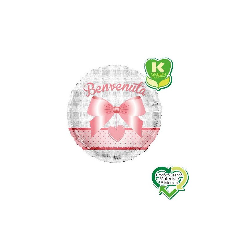 FOIL TONDO BENVENUTO ROSA 46cm [8413121-00.jpg]