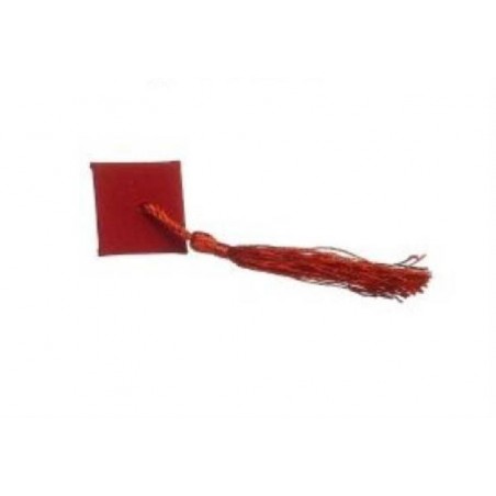 APPLICAZIONE TOCCO LAUREA ROSSO L11cm [0140211-00.jpg]