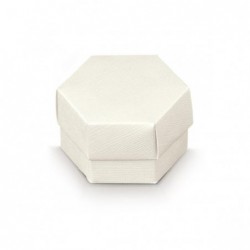 SCATOLA ESAGONALE 60x40mm SETA BIANCA [TONO12917-00.jpg]