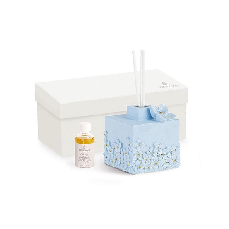 ---DIFFUSORE AZZURRO FIORI GLITTER 7x8cm COMPLETO DI SCATOLA REGALO [TONO29282-00.jpg]