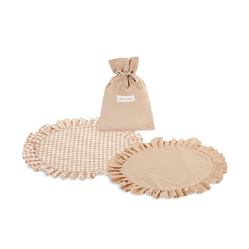 SACCHETTO CON 2 SOTTOPIATTI BEIGE d44cm [TONO29404-00.jpg]