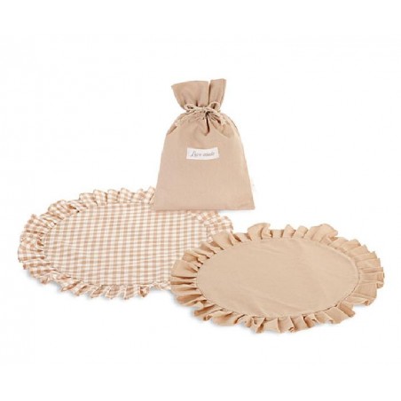 SACCHETTO CON 2 SOTTOPIATTI BEIGE d44cm [TONO29404-00.jpg]