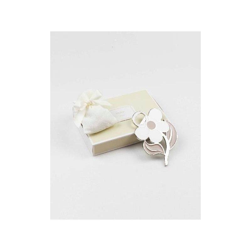 ---APRIBOTTIGLIA FIORE BIANCO/BEIGE CON CALAMITA, SCATOLA E SACCHETTO [0170221-00.jpg]