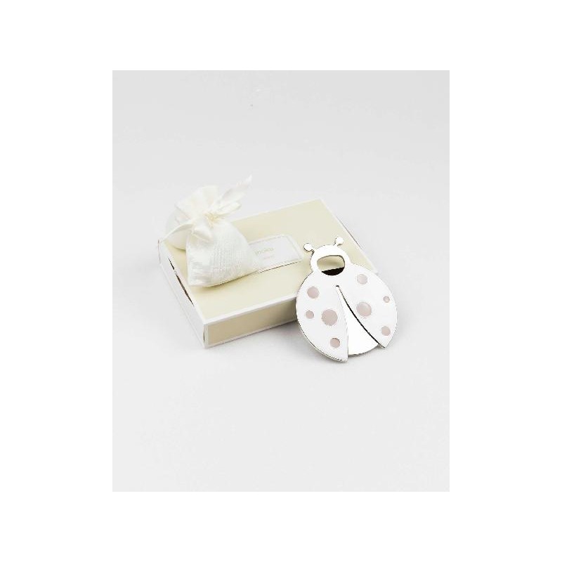 ---APRIBOTTIGLIA COCCINELLA BIANCO/BEIGE CALAMITA, SCATOLA E SACCHETTO [0170230-00.jpg]