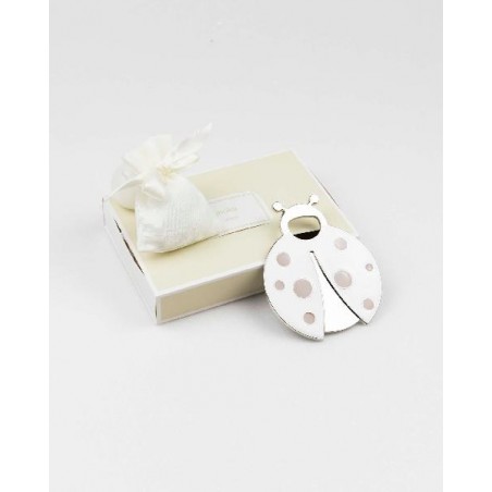 ---APRIBOTTIGLIA COCCINELLA BIANCO/BEIGE CALAMITA, SCATOLA E SACCHETTO [0170230-00.jpg]