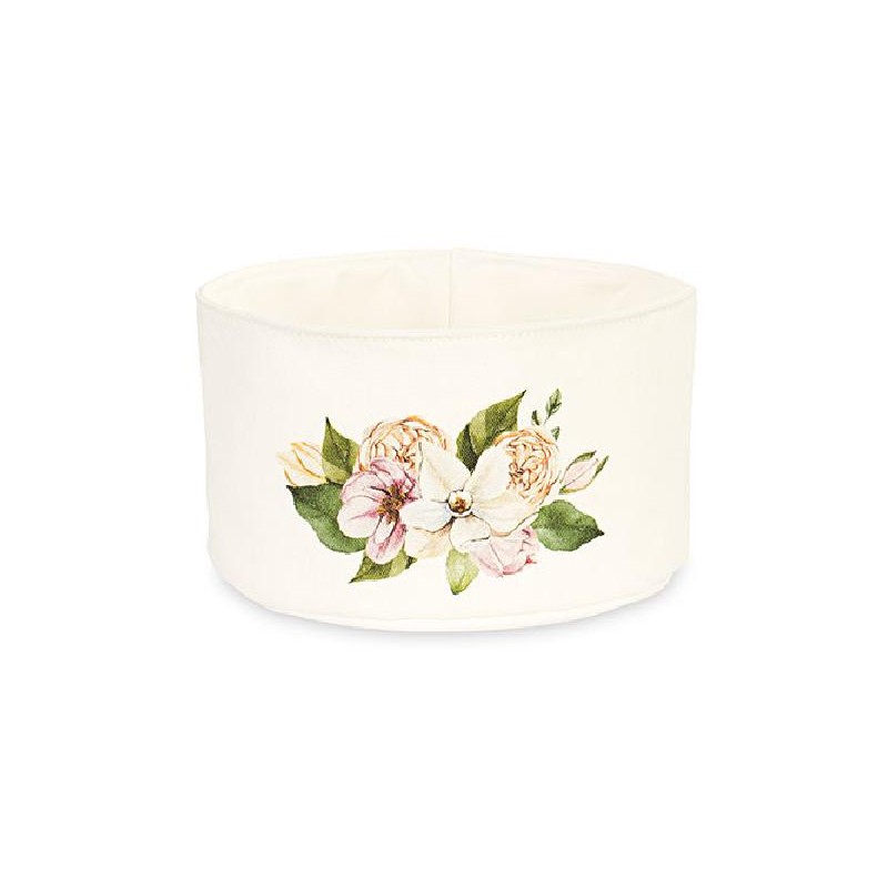 CESTINO BIANCO FIORI d16h10cm [TONO22945-00.jpg]