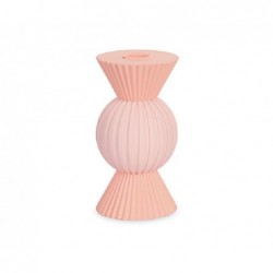 ---PORTACANDELA SFERE ROSA/PESCA h15cm [TONO23025-00.jpg]