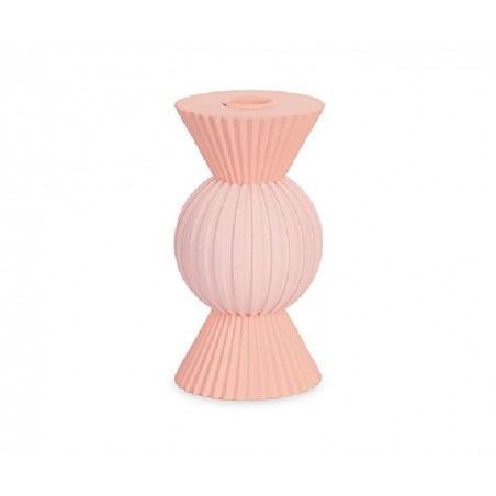 ---PORTACANDELA SFERE ROSA/PESCA h15cm [TONO23025-00.jpg]