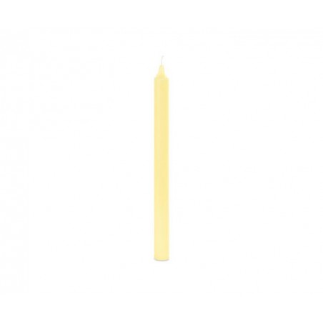 SET 6 CANDELE CONICHE GIALL PASTEL 29cm [TONO23296-00.jpg]