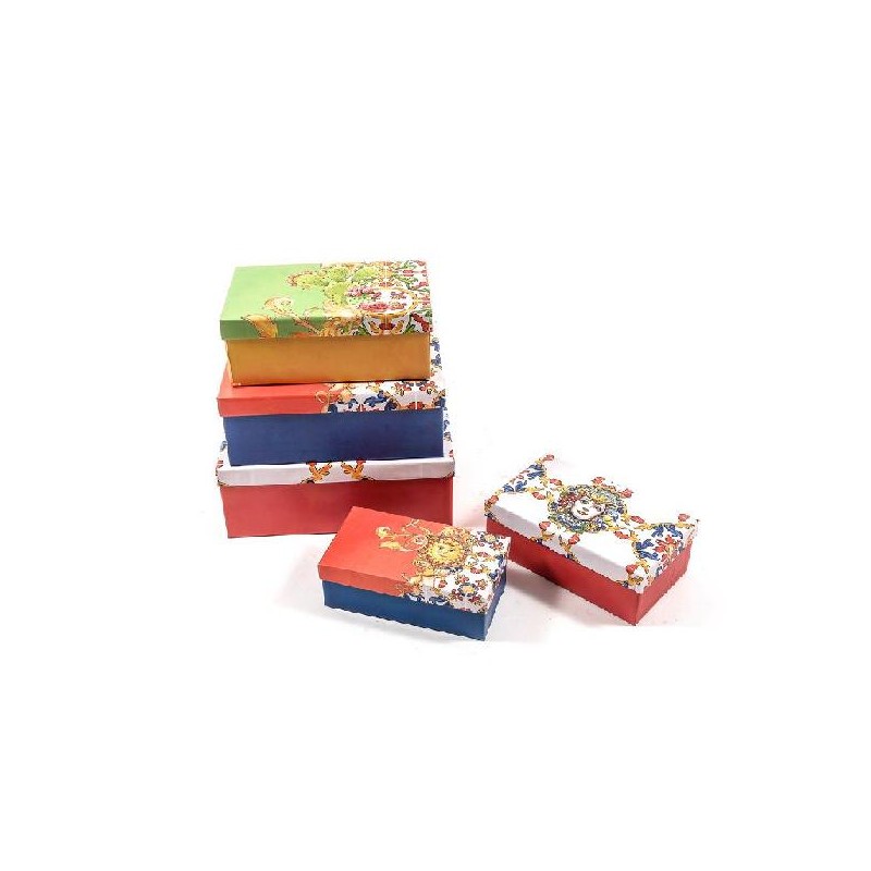 ---SET 5 SCATOLE RETTANGOLARI MAIOLICA 28x19,5x10,5 [2650007-00.jpg]